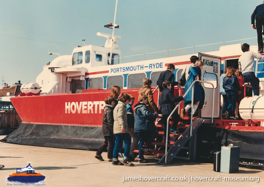 AP1-88 hovercraft with Hovertravel -  (credit: The <a href='http://www.hovercraft-museum.org/' target='_blank'>Hovercraft Museum Trust</a>).